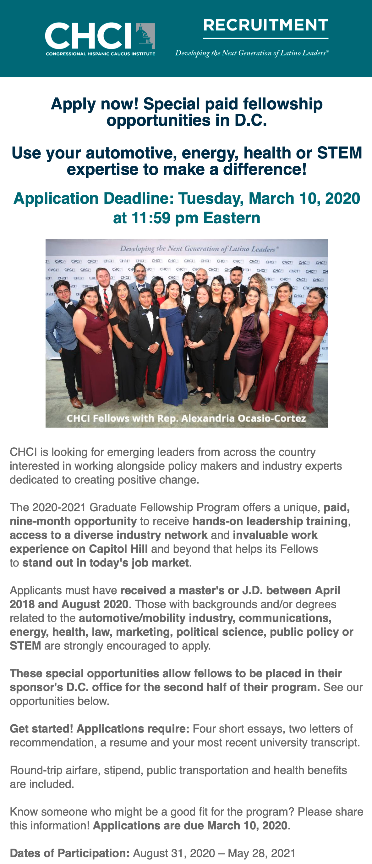 CHCI Recruitment CHCI Recruitment
